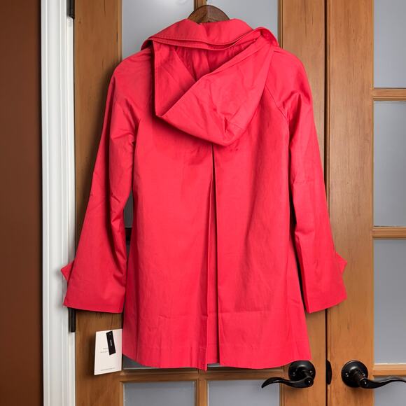 NWT Hisbiscus London Fog Double Collared Hooded Rain Coat - Size PXS - Picture 2 of 11